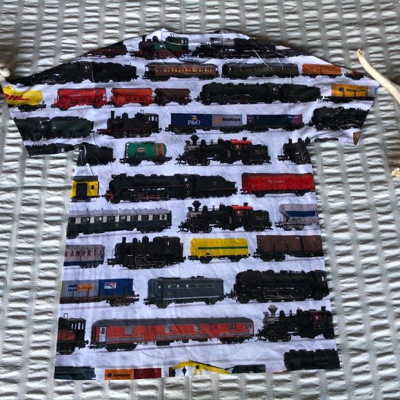 Jerzees Other - Retro Model Train Print Short Sleeve Tee